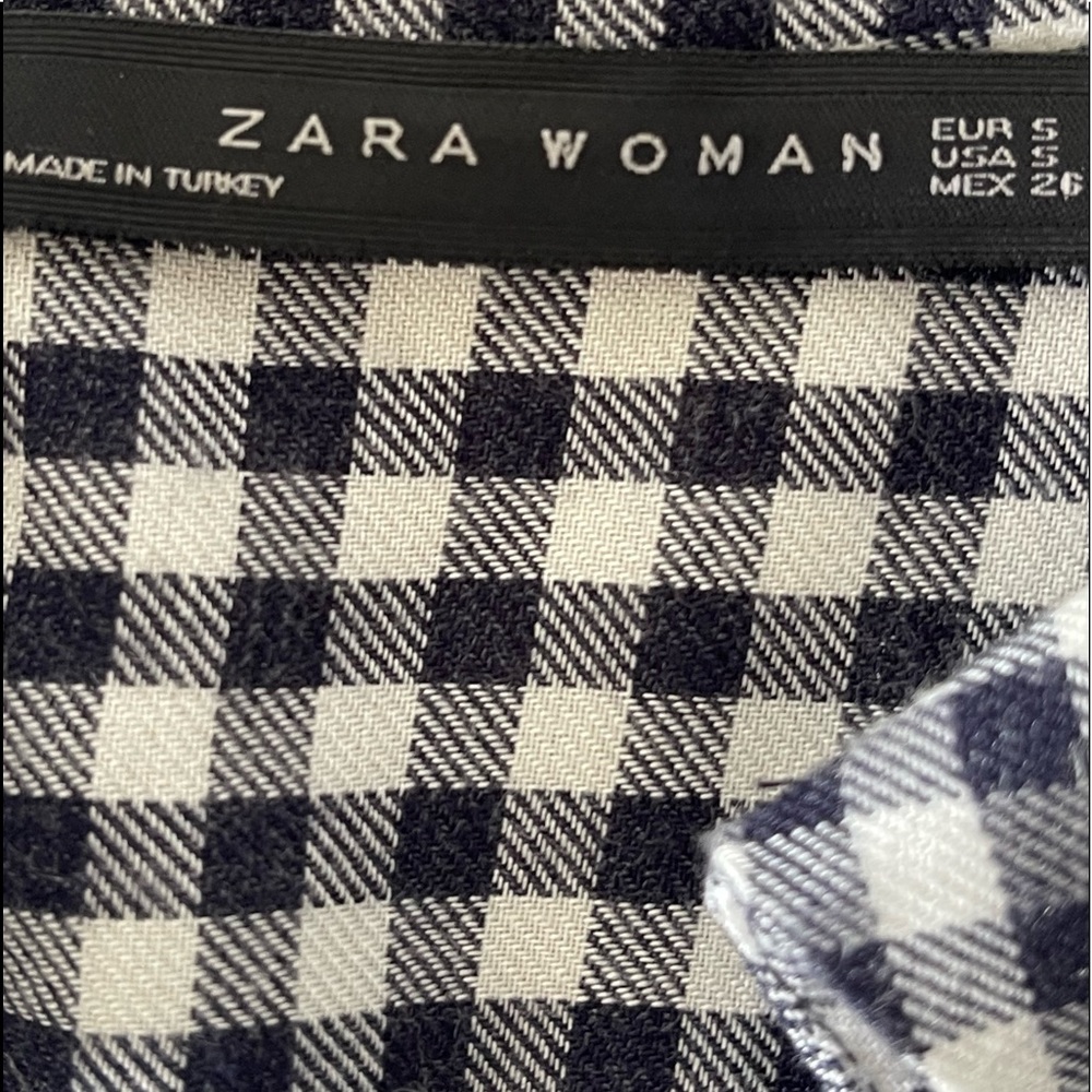 Zara plaid shirt dress